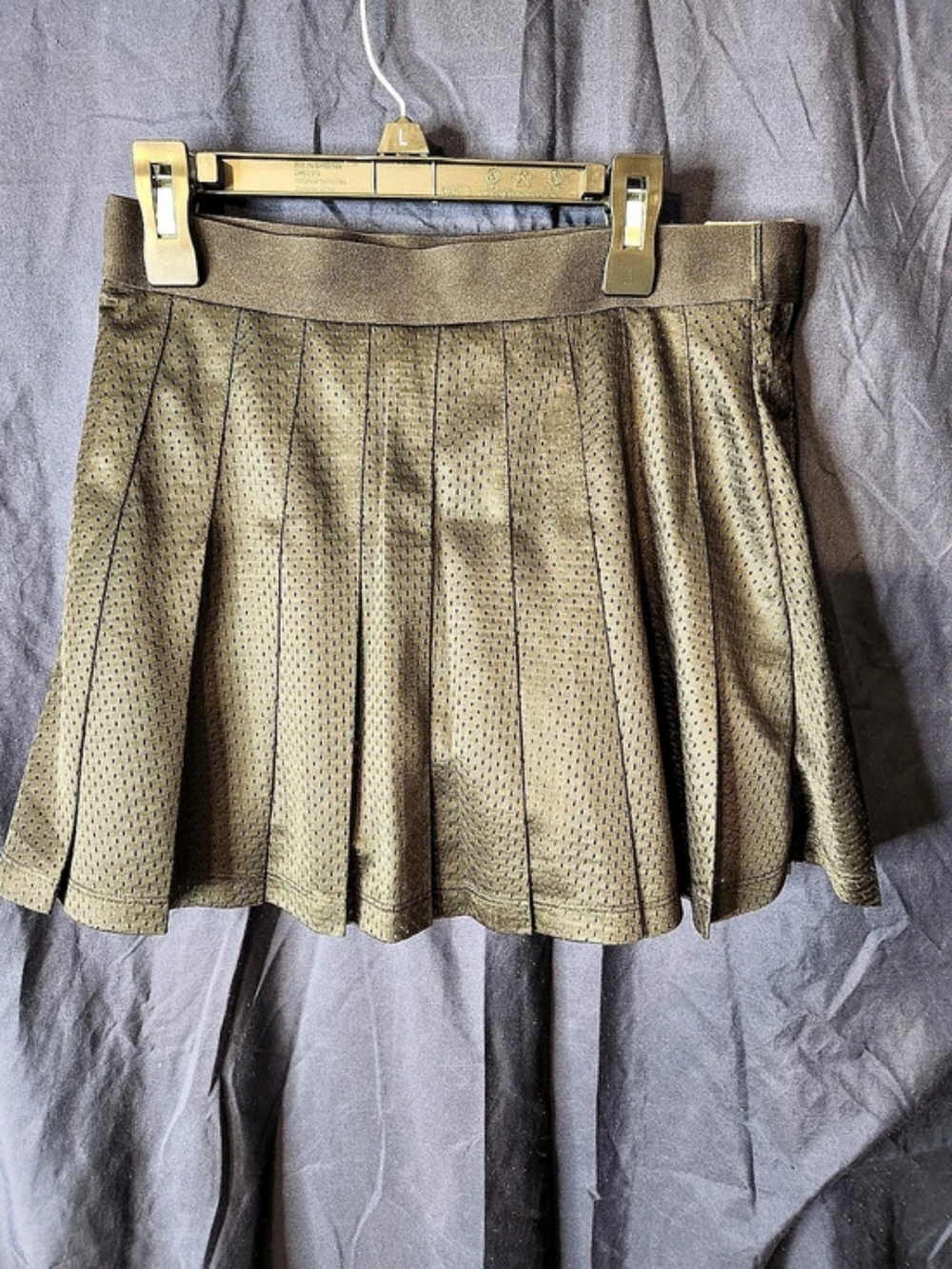 PINK Mesh Pleated Tennis Skort Black Nwt